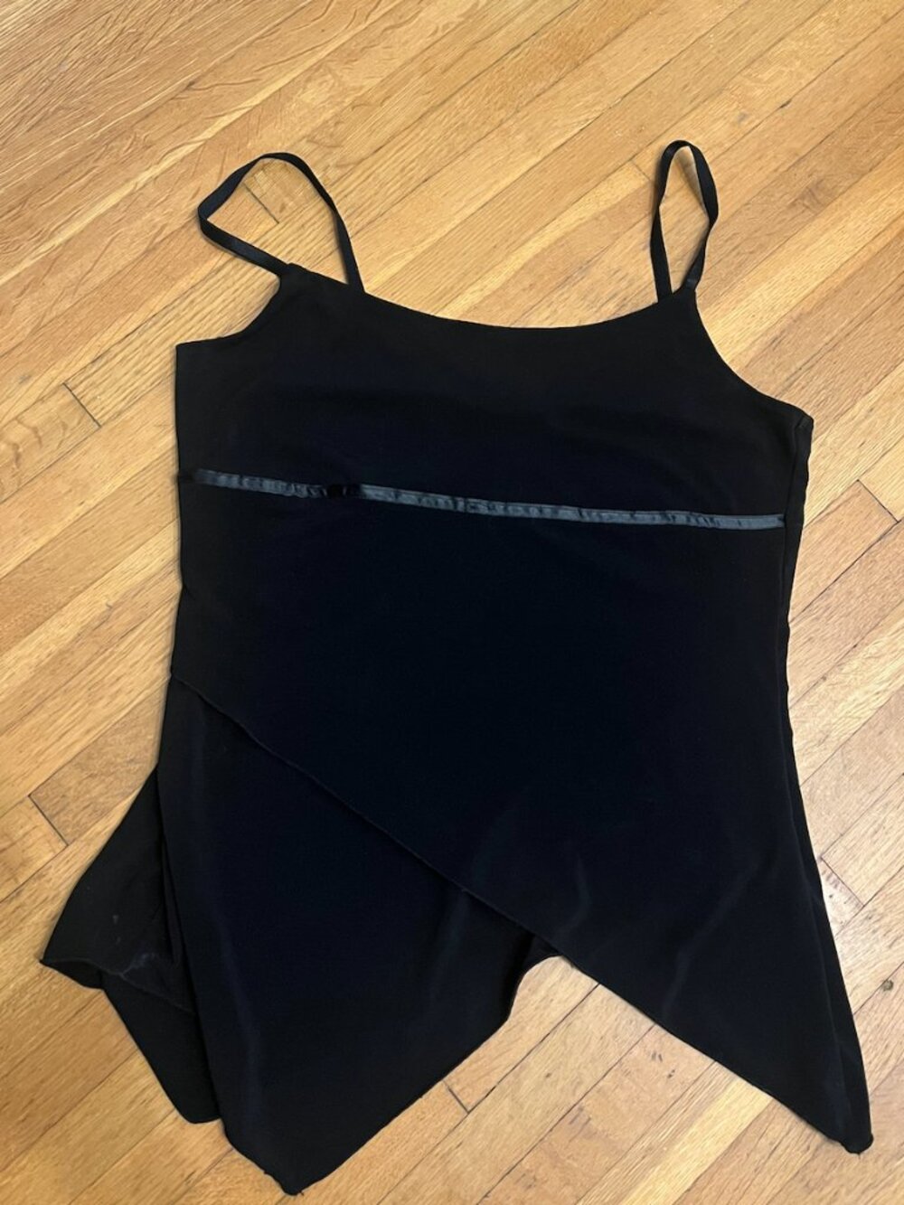 Asymetrical black A. Byer tank top.